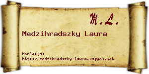 Medzihradszky Laura névjegykártya