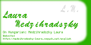 laura medzihradszky business card
